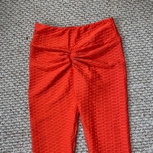 Orange cellulite reducing, scrunch bottom yoga